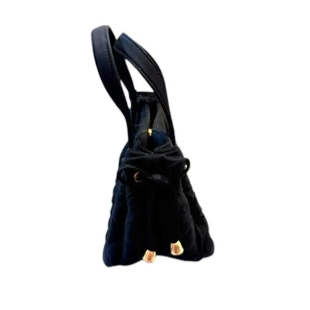 Vera Bradley Black Quilted Microfiber Shoulder Bag Satchel